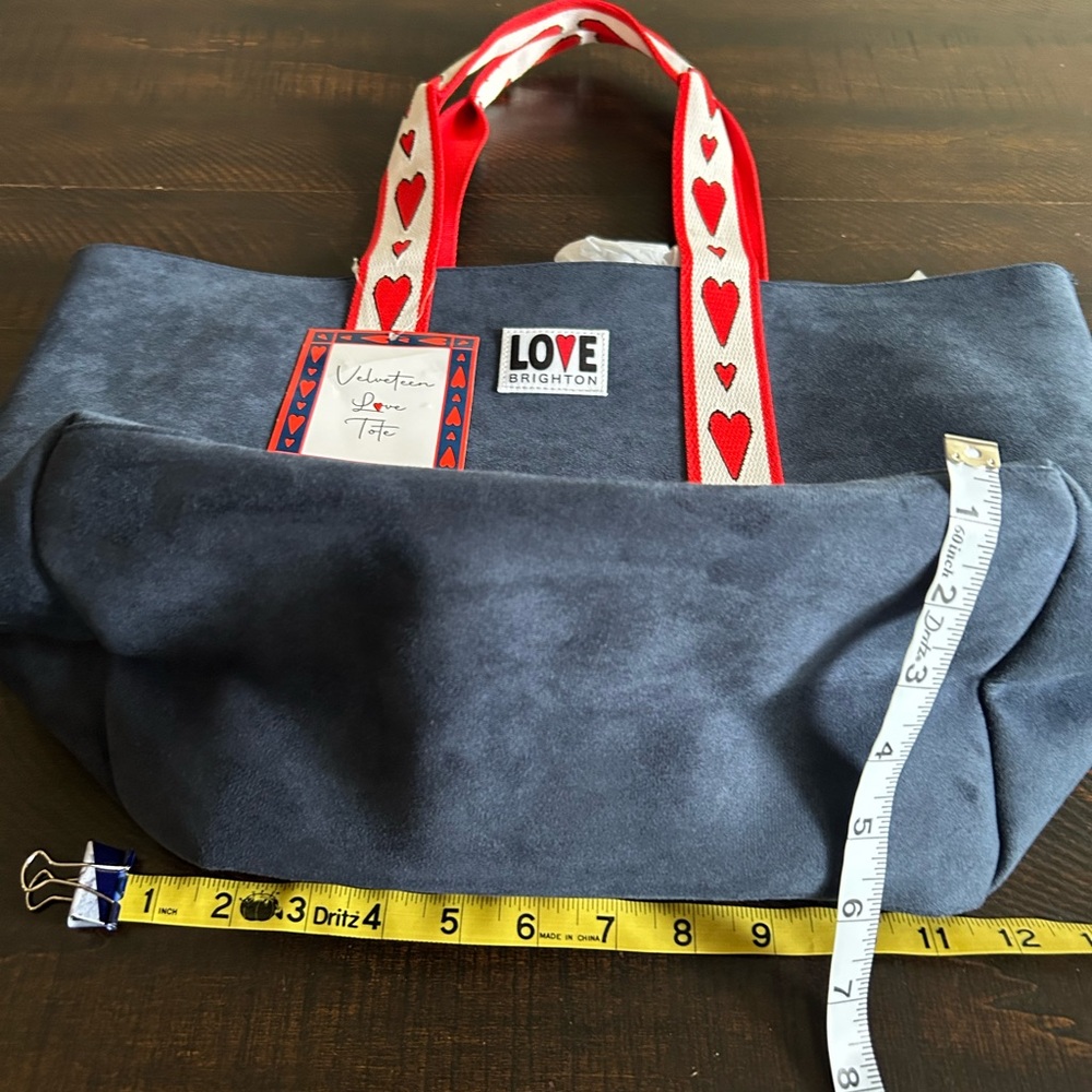 Brighton Velveteen Love Tote bag. - Picture 5 of 7
